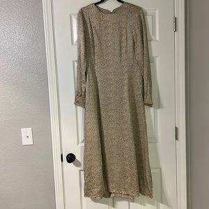 Tan and black maxi dress
